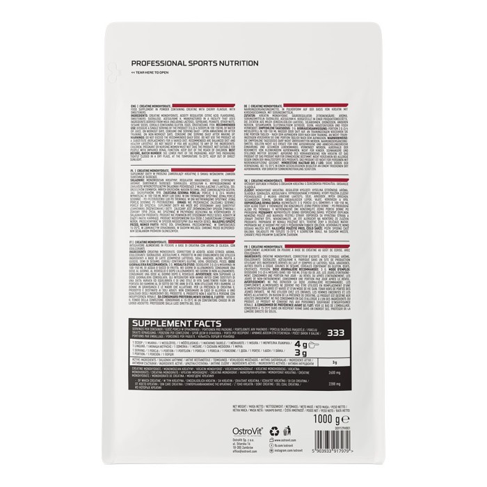OstroVit Creatine Monohydrate 1000 грам, креатин