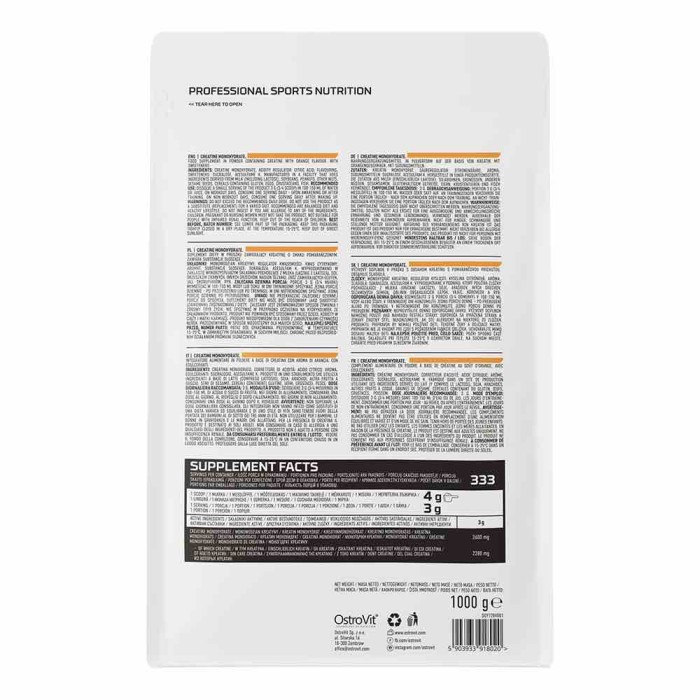 OstroVit Creatine Monohydrate 1000 грам, креатин