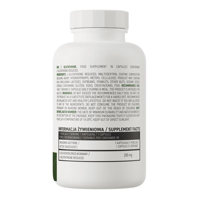 OstroVit Glutathione 90 капсул, L-глутатіон