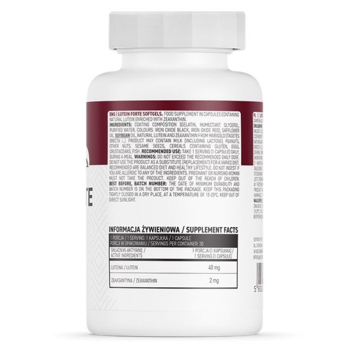 OstroVit Lutein Forte 30 капсул, лютеїн для здоров'я очей.