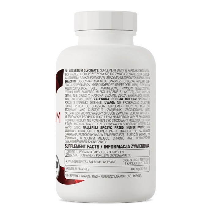 OstroVit Magnesium Glycinate 90 капсул, магній бісгліцинат