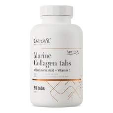 OstroVit Marine Collagen + Hyaluronic Acid + Vitamin C 90 таблеток, морський колаген з гіалуроновою кислотою та вітаміном С