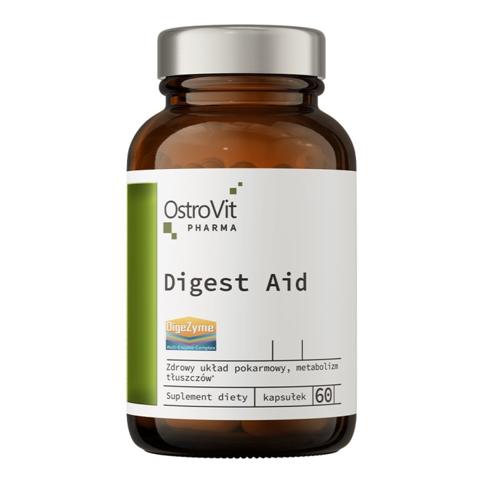 OstroVit Pharma Digest Aid 60 капсул, травні ферменти з рослинними екстрактами