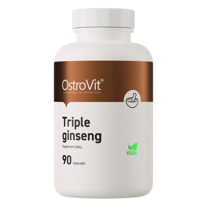OstroVit Triple Ginseng Vege 90 капсул, п'ять екстрактів рослин