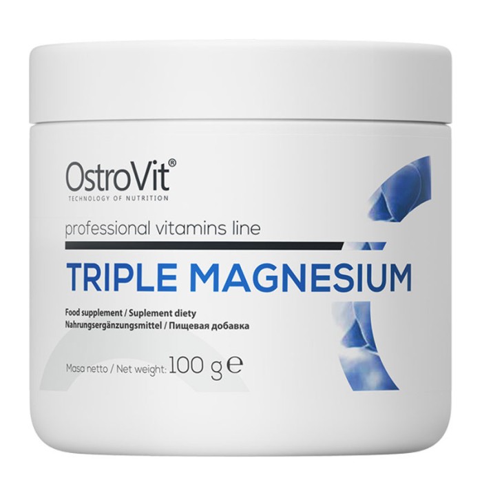OstroVit Triple Magnesium 100 грам, цитрат, лактат і карбонат магнію