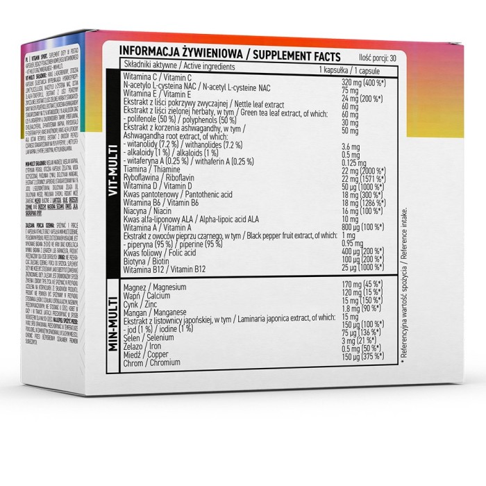 OstroVit Vita&Minerals Sport 60 капсул, вітаміни та мінерали