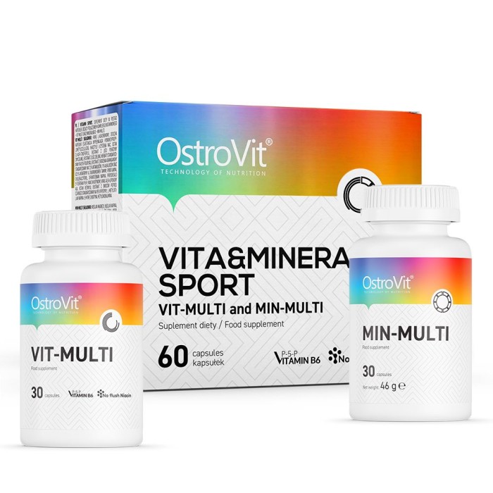 OstroVit Vita&Minerals Sport 60 капсул, вітаміни та мінерали