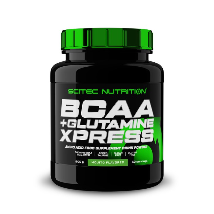 Scitec Nutrition BCAA + Glutamine Xpress 600 грам, комбінація амінокислот BCAA і L-глютаміну з додаванням таурину
