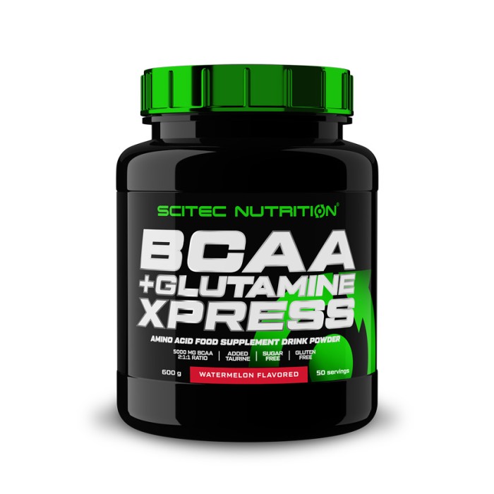 Scitec Nutrition BCAA + Glutamine Xpress 600 грам, комбінація амінокислот BCAA і L-глютаміну з додаванням таурину