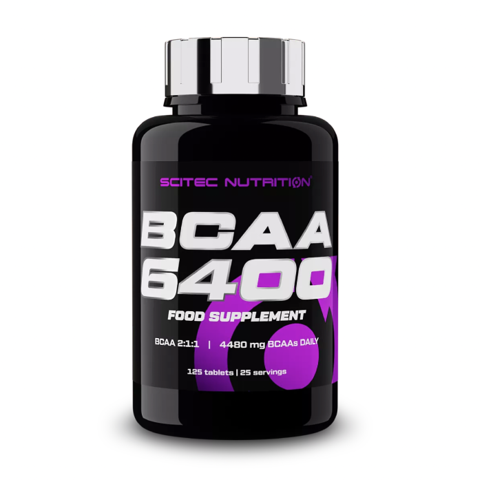 Scitec Nutrition BCAA 6400 125 таблеток, амінокислоти BCAA у співвідношенні 2:1:1
