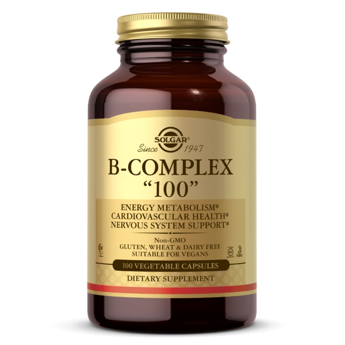Solgar B-Complex "100" 100 капсул, комплекс вітамінів групи B