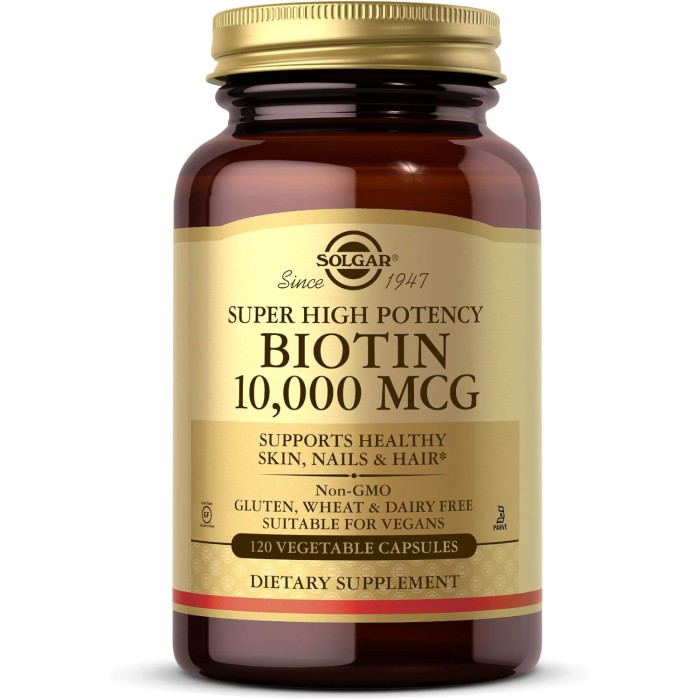 Solgar Biotin 10,000 mcg 120 капсул, біотин