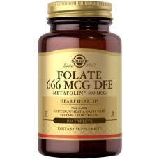 Solgar Folate 666 MCG DFE (Metafolin® 400 MCG) 100 tabs