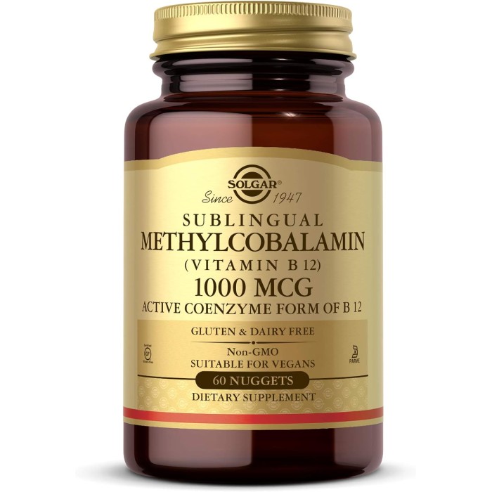 Solgar Sublingual Methylcobalamin (Vitamin B12) 1000 mcg 60 таблеток, сублінгвальний метилкобаламін (вітамін В12)