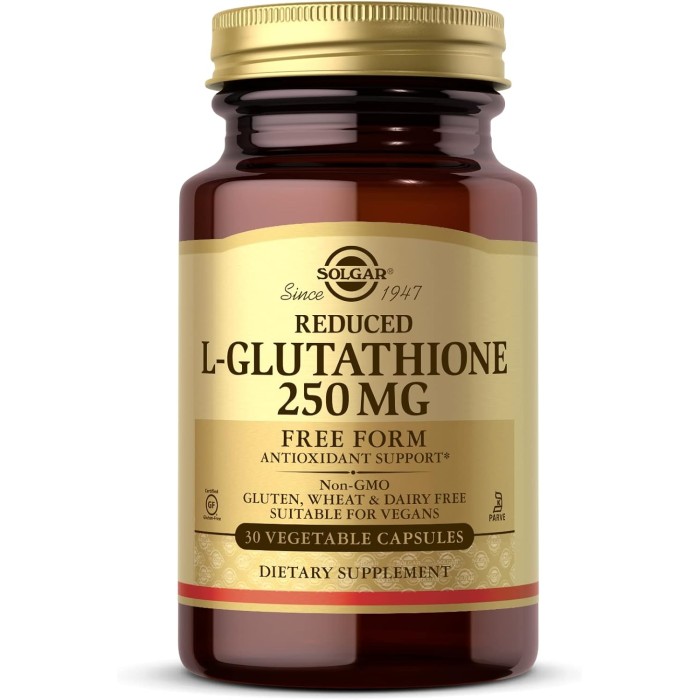 Solgar L-Glutathione 250 mg 30 капсул, L-глутатіон