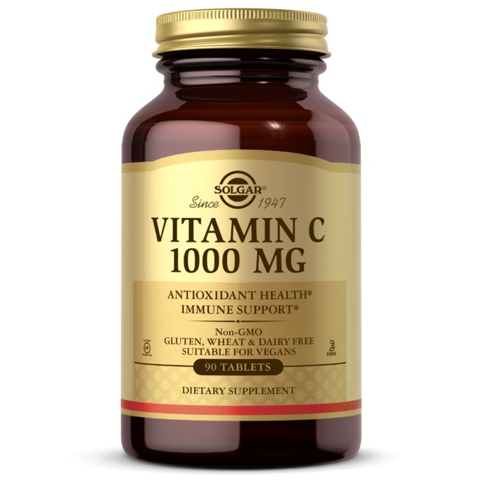 Solgar Vitamin C 1000 mg 90 таблеток, вітамін С 1000 мг, антиоксидант