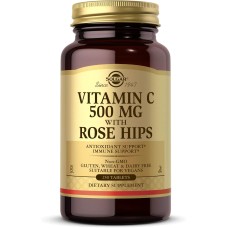 Solgar Vitamin C 500 mg with Rose Hips 250 таблеток, вітамін С (з шипшиною)