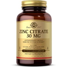 Solgar Zinc Citrate 30 mg 100 caps