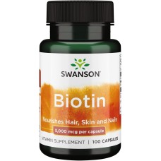 Swanson Biotin 5000 mcg 100 caps