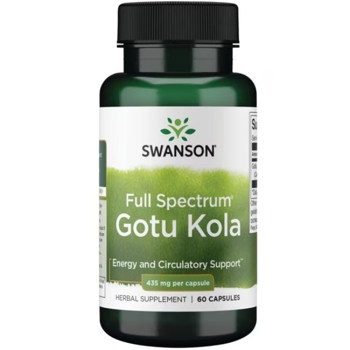 Swanson Gotu Kola 435 mg 60 капсул, екстракт центелли азіатської