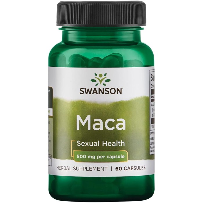Swanson Maca Extract 500 mg 60 капсул, екстракт корня маки