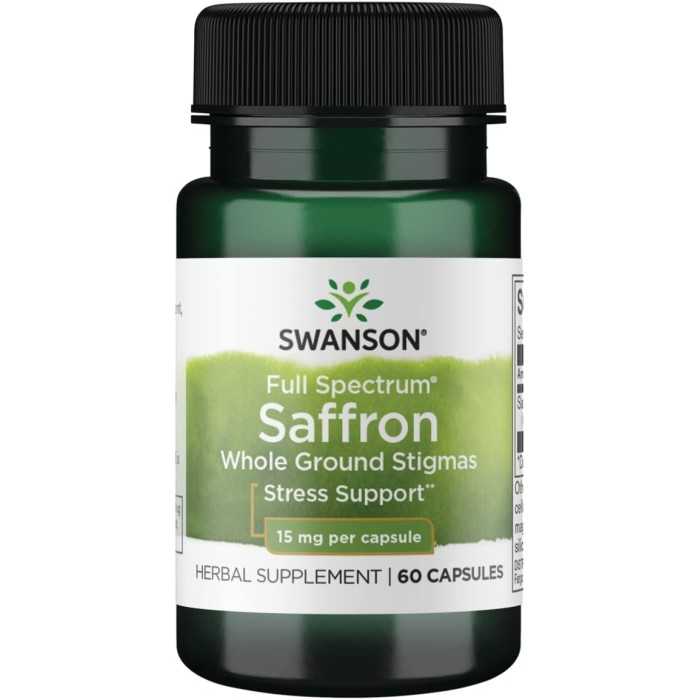 Swanson Saffron 15 mg 60 капсул, приймочки шафрану